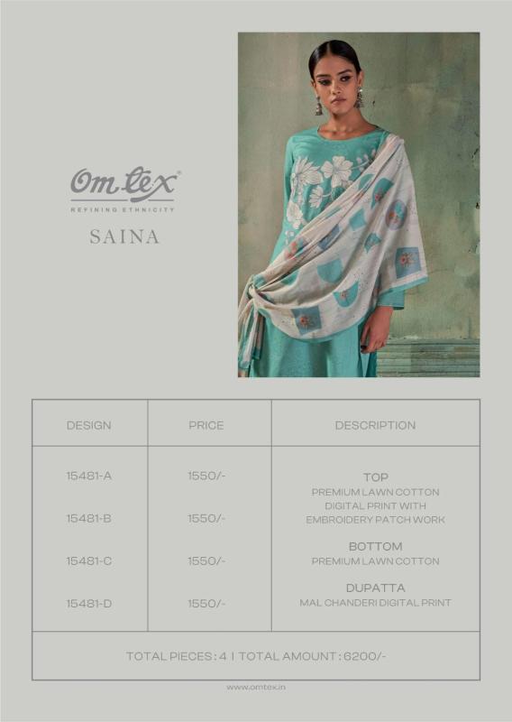 Omtex saina wholesale pashmina fabrics dress material